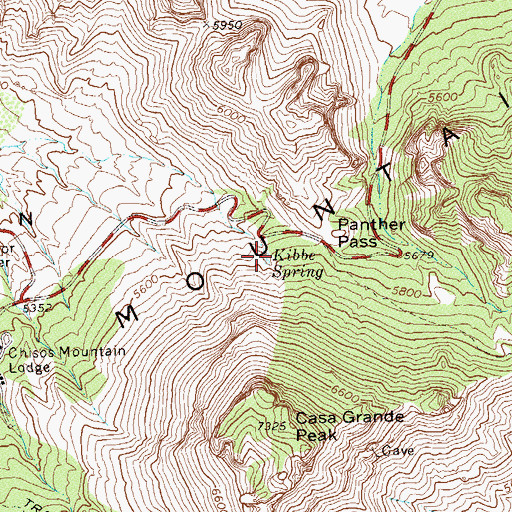 Topographic Map of Kibbe Spring, TX