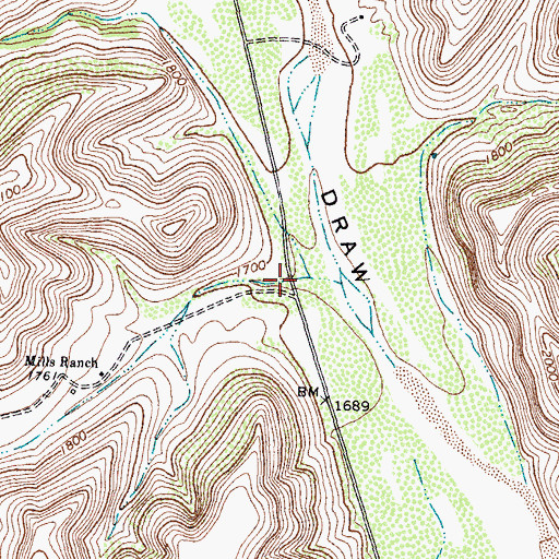 Topographic Map of Kid Canyon, TX
