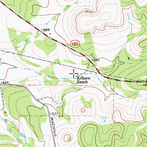 Topographic Map of Kilborn Ranch, TX