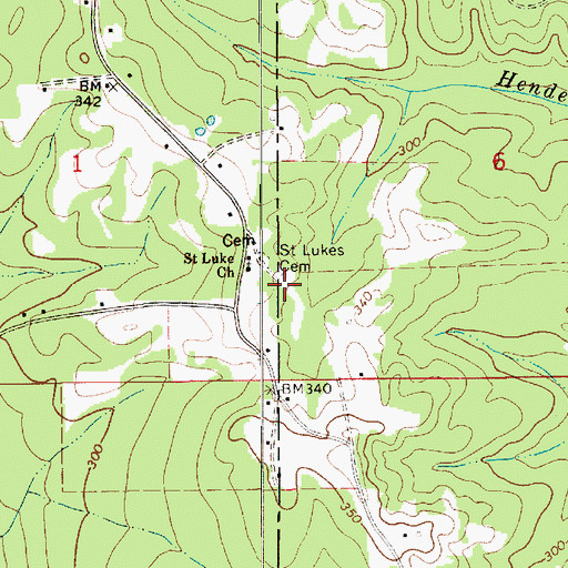 Topographic Map of County Line Church (historical), AL