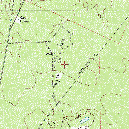 Topographic Map of Killam Oil Field, TX