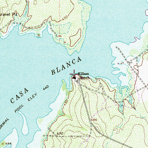 Topographic Map of Killam Ranch, TX