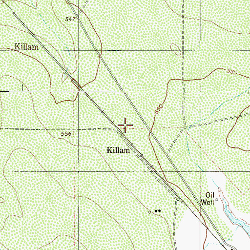 Topographic Map of Killam Siding, TX