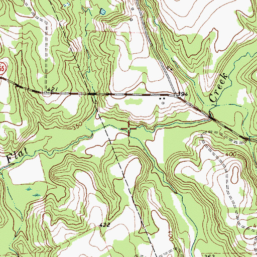 Topographic Map of Killough Creek, TX