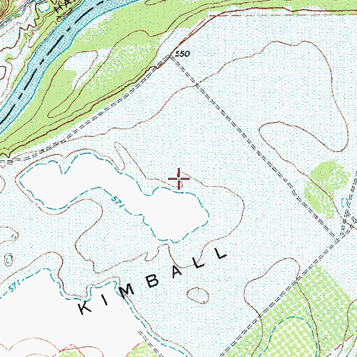 Topographic Map of Kimball Bend, TX
