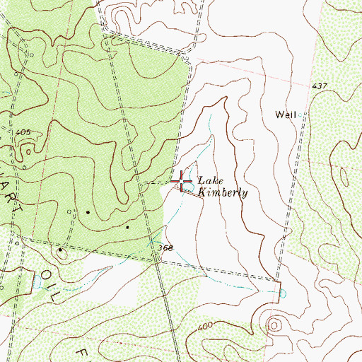 Topographic Map of Lake Kimberly, TX