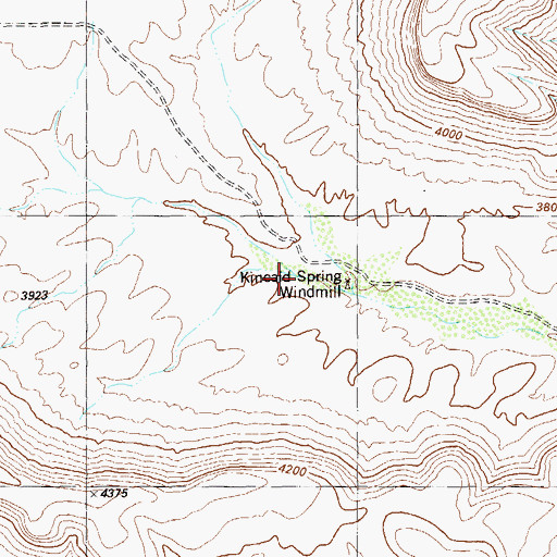 Topographic Map of Kincaid Spring, TX