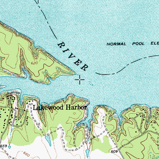 Topographic Map of King Creek, TX