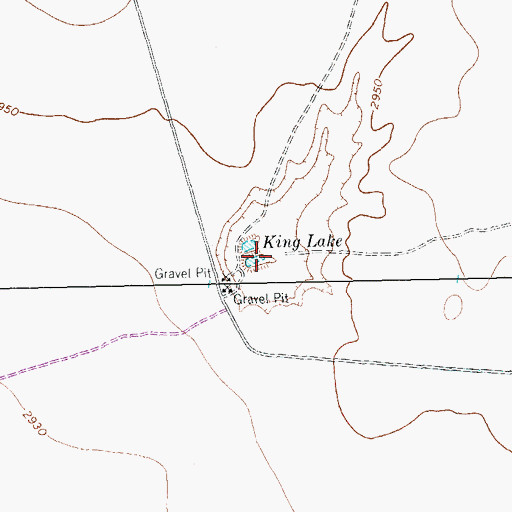 Topographic Map of King Lake, TX