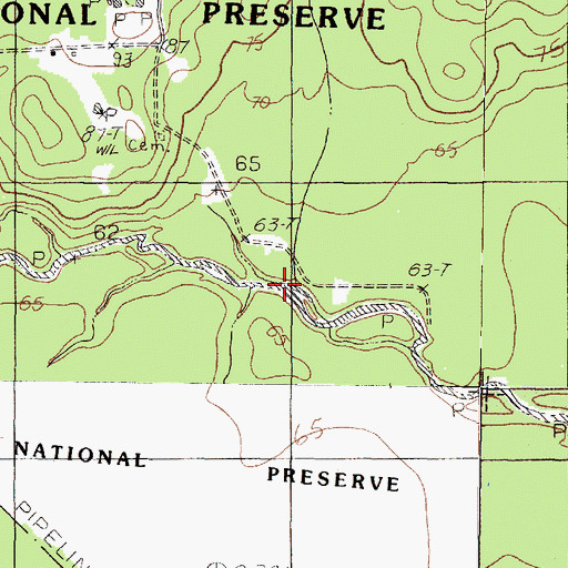 Topographic Map of Kinky Branch, TX