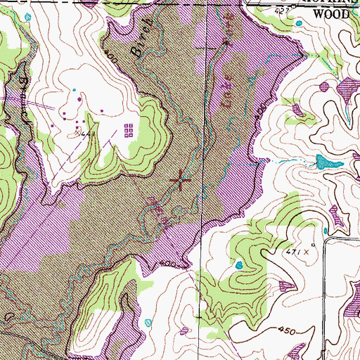 Topographic Map of Kintchloe Branch, TX
