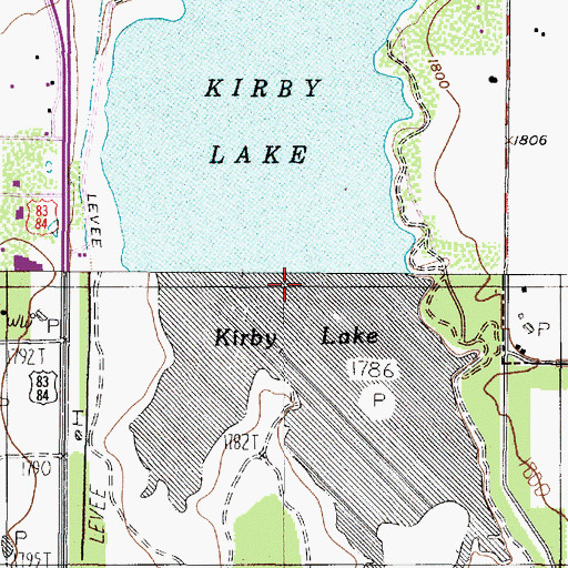 Topographic Map of Kirby Lake, TX