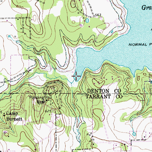 Topographic Map of Kirkwood Branch, TX