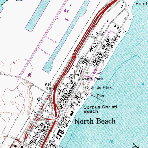 Topographic Map of Kiwanis Park, TX