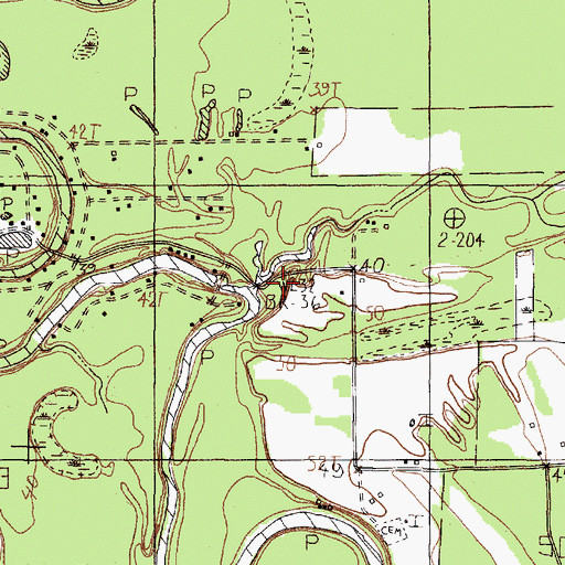 Topographic Map of Knight Bayou, TX