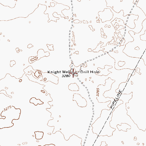 Topographic Map of Knight Well, TX