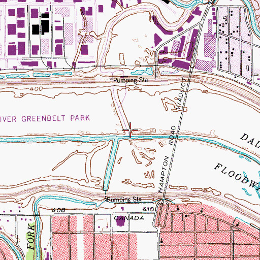 Topographic Map of Knights Branch, TX