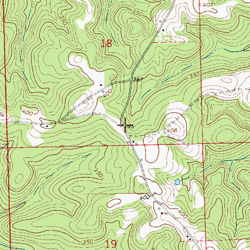 Topographic Map of Ellis School (historical), AL