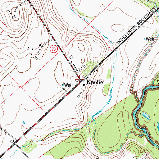 Topographic Map of Knolle, TX