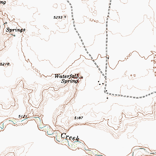 Topographic Map of Waterfall Spring, AZ