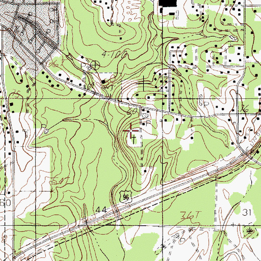 Topographic Map of Knupple Cemetery, TX