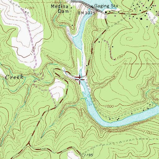 Topographic Map of Koenig Creek, TX