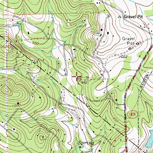 Topographic Map of Koenig Ranch, TX