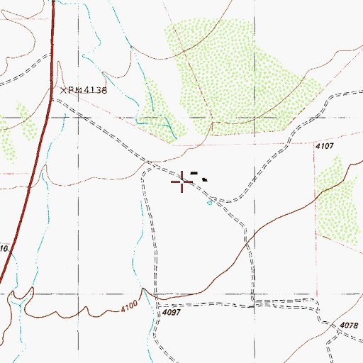 Topographic Map of Kokernot Ranch, TX