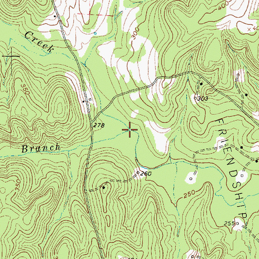 Topographic Map of Kouffman Branch, TX