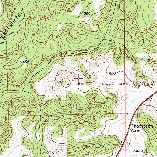Topographic Map of Fuller School (historical), AL