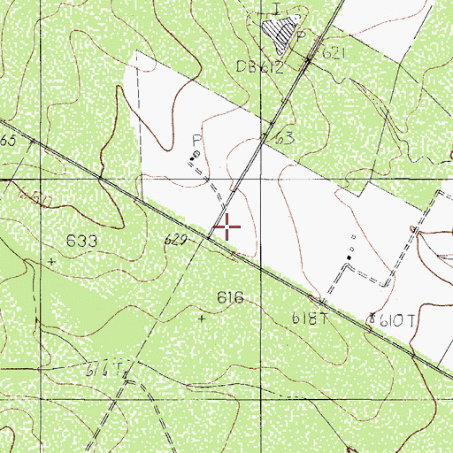 Topographic Map of Krueger Ranch, TX