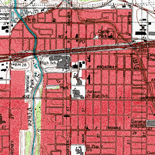 Topographic Map of Kruse School, TX