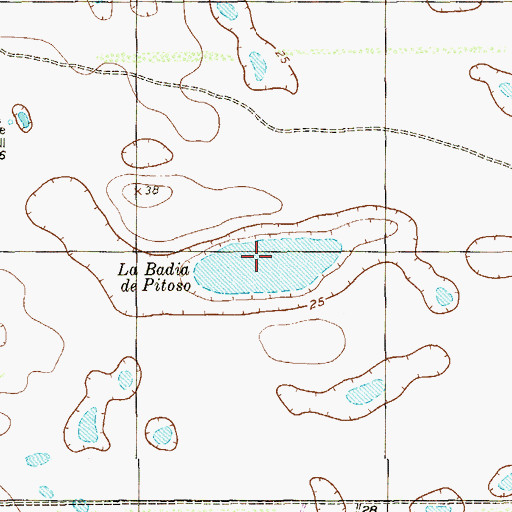 Topographic Map of La Badia de Pitoso, TX