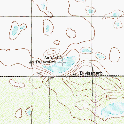 Topographic Map of La Badia del Divisadero, TX