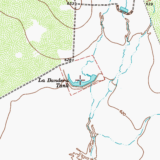 Topographic Map of La Bandera Tank, TX