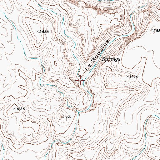 Topographic Map of La Boquilla, TX