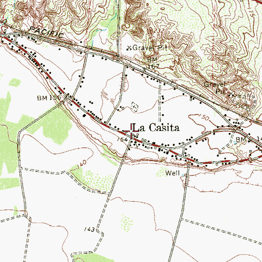 Topographic Map of La Casita, TX