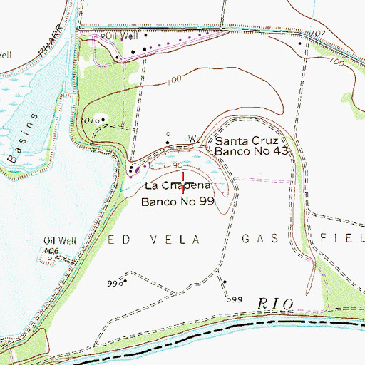 Topographic Map of La Chapena Banco Number 99, TX