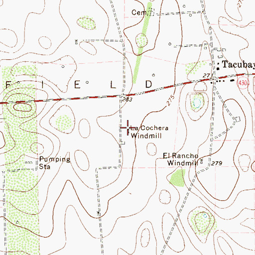 Topographic Map of La Cochera Windmill, TX