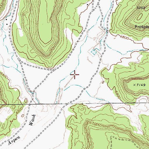 Topographic Map of Waterfall Spring Canyon, AZ