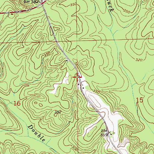 Topographic Map of Hollis (historical), AL