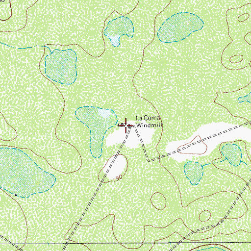Topographic Map of La Coma Windmill, TX