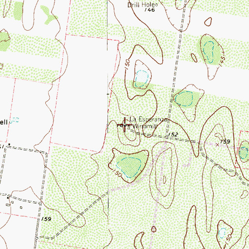 Topographic Map of La Esperanza Windmill, TX