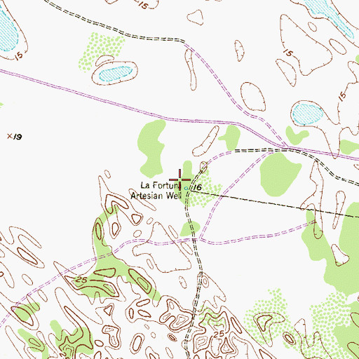 Topographic Map of La Fortuna Artesian Well, TX