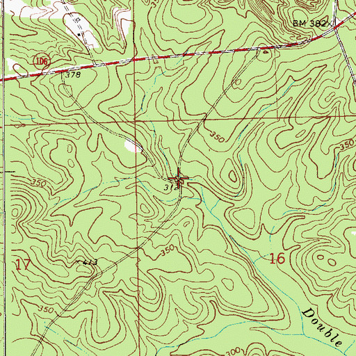Topographic Map of Hugins Store (historical), AL