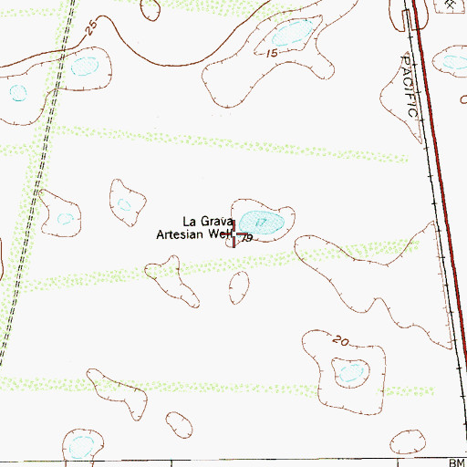 Topographic Map of La Grava Artesian Well, TX
