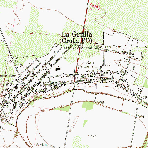 Topographic Map of La Grulla, TX