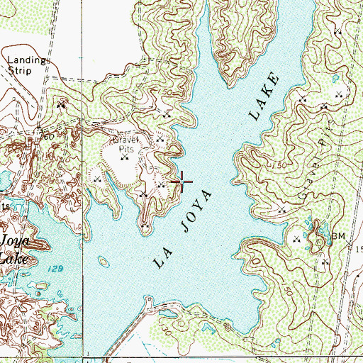 Topographic Map of La Joya Lake, TX