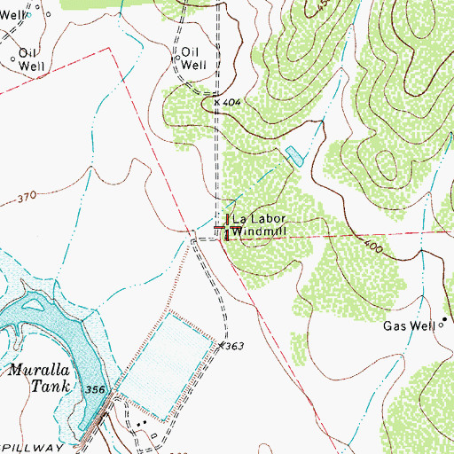 Topographic Map of La Labor Windmill, TX