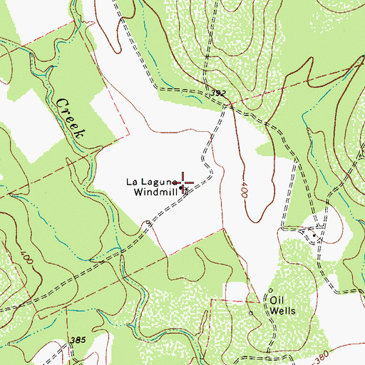 Topographic Map of La Laguna Windmill, TX